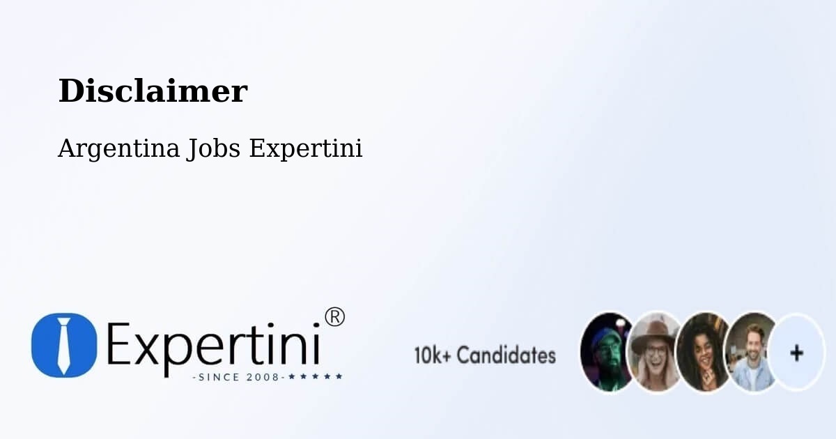 Disclaimer – Departamento De Saladas - Argentina Jobs Expertini